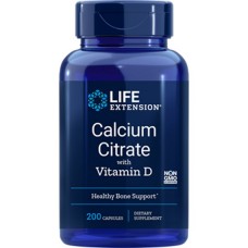 Life Extension Calcium Citrate with Vitamin D, 200 vege caps